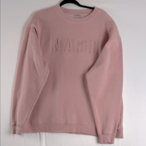 NASH Crewneck Long Sleeve Relaxed Pink Sweatershirt Women’s Size L/XL - Picture 1 of 15